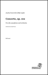 Concerto for alto saxophone and orchestra, op. 102 Orchestra sheet music cover Thumbnail